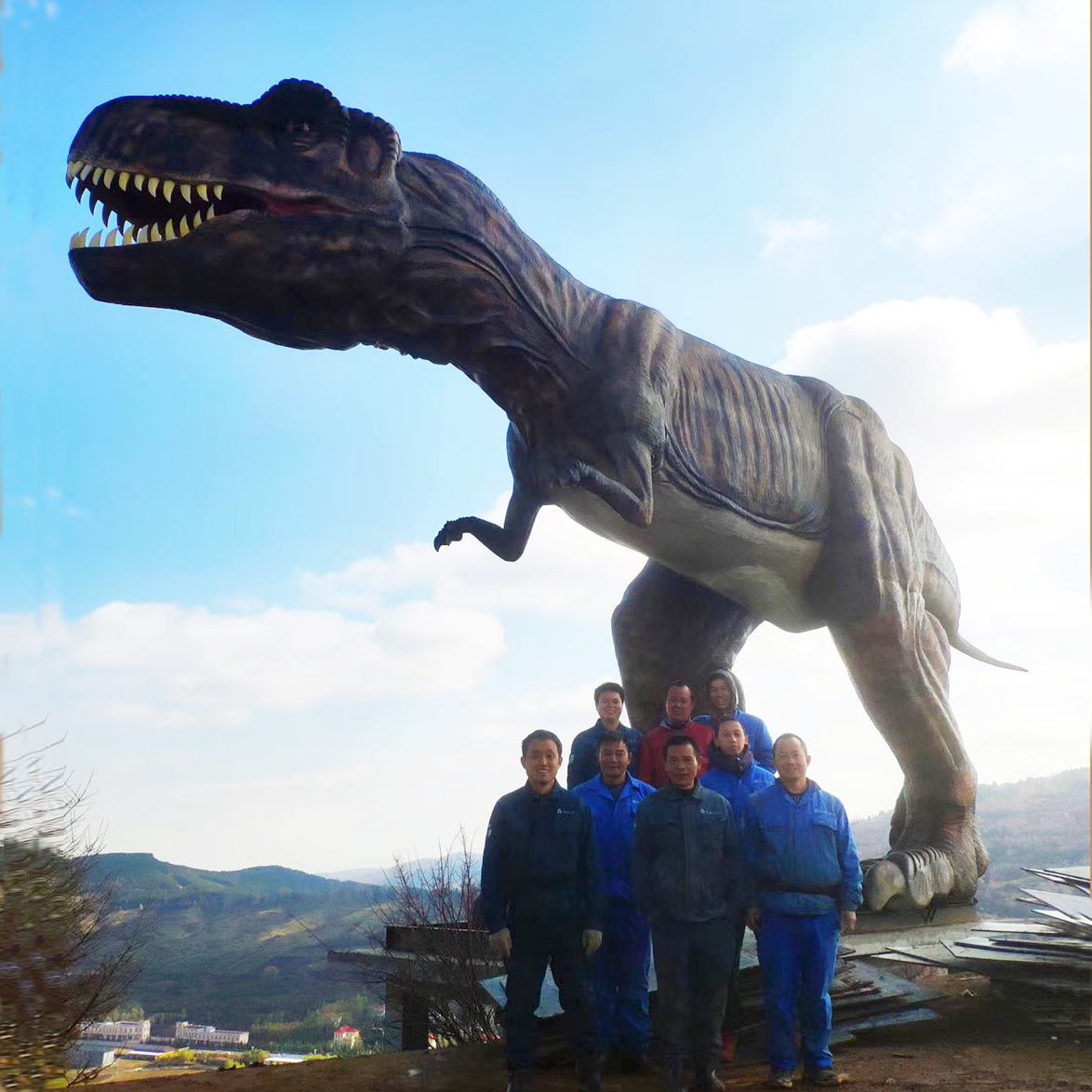 China Wholesale Dinosaur Fossil Models Factory Quotes - Amusement Park Large Outdoor Jurassic Park Dinosaur  – Sanhe