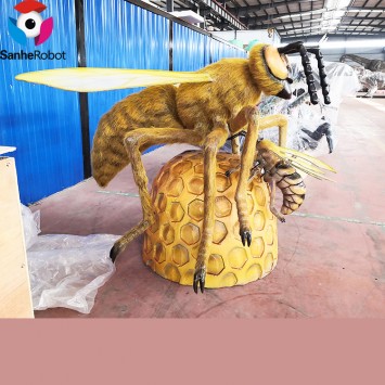 Sanhe Robot Simulation Insect Statue Large Artificial Spider Butterfly Dragonfly Bee Ladybug silicone insect sculpture