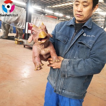 Life Like Realistic Animatronic Baby Dinosaur Hand Dinosaur Puppet for sale