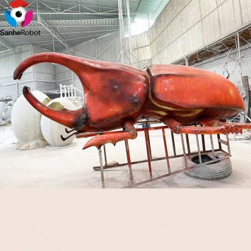 Customized Insect Fiberglass Sculpture for outside decoration resin Fiberglass Large Beetle Insect Statue