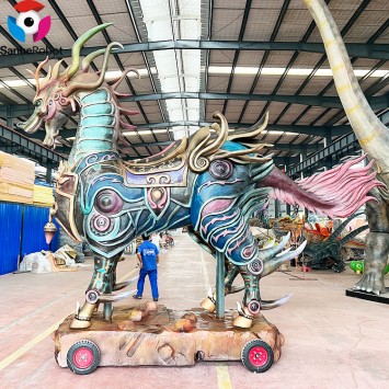 Amusement Park Parade  Custom Animatronic  Chinese Mythical Creature Animatronic Model