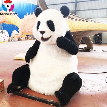 Real Size Animal Animatronic Realistic Robot Panda for Zoo Park