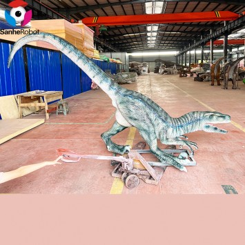 Jurassic Park Props Dinosaur Life Size Velociraptor Skulptuer Tema Dinosaur Statue te keap