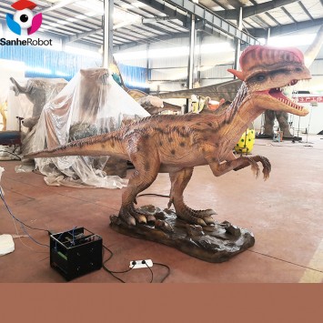 Screen Control Dilophosaurus Animatronic interactive dinosaur