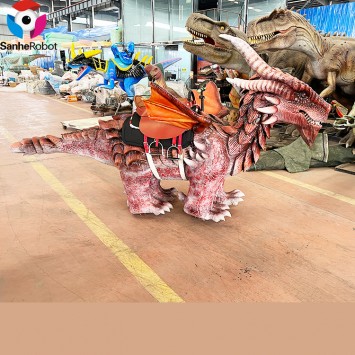 Amusement Park Rides Real Size Animatronic Walking Dragon Rides for sale