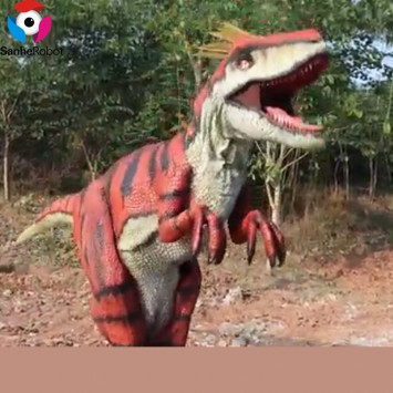 Hidden Legs Animatronic Costume Dinosaur Velociraptor Real Robotic Mechanical Dinosaur Costume of Raptor for Men