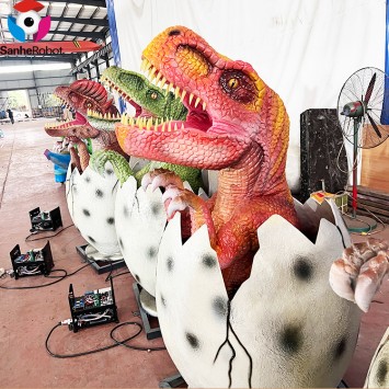 Dinosaur Theme Park Feeding Dinosaurier Baby Animatronic Interactive Dinosaurs for kids