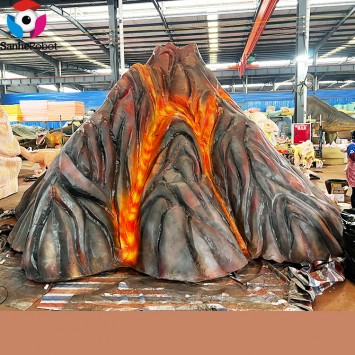 Customized Dinosaur Amusement Park Decoration Jurassic Park Realistic Artificial Volcano Model