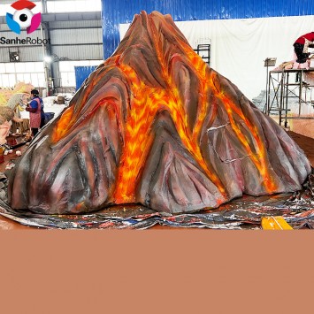 Customized Dinosaur Amusement Park Decoration Jurassic Park Realistic Artificial Volcano Model