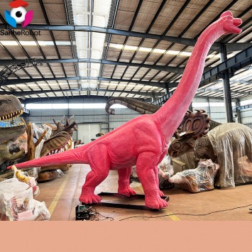 Amusement park dinosaur pink full size simulation model animatronic dinosaurios