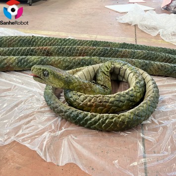 High Simulation Amusement Park Animal Life Size Snake Black Mamba for sale