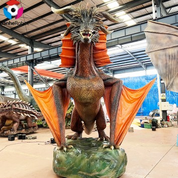 Artificial Mechanical Dragon Model Large Animatronic Dragon Statue for sale
