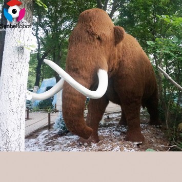 Outdoor Park Animal Statue Real Live Animals Animatronic Mammoth for sale