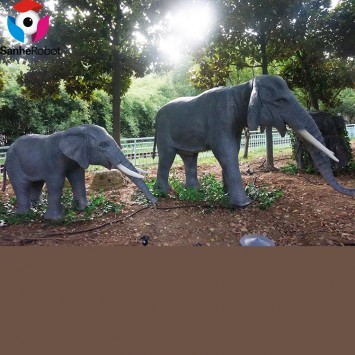 Outdoor Playground Decoration Exhibits Animatronic Animal Robot Animatronic Elephant for sale