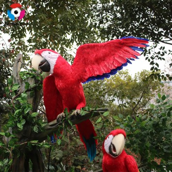 Animal Theme Park Decoration Real Animal Model Animatronic Bird Parrot