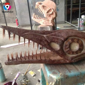 Fiberglass Dinosaur Head Fossil Skeleton for sale