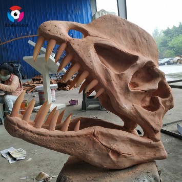 Fiberglass Dinosaur Head Fossil Skeleton for sale