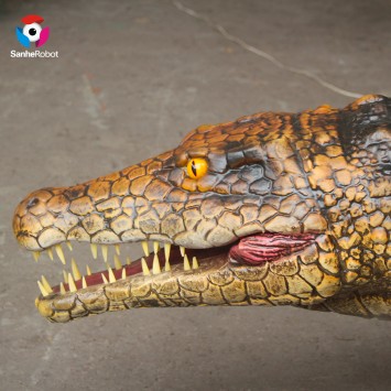 Life Size Simulated Animal Animatronic Crocodile for sale