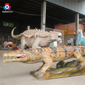 Life Size Simulated Animal Animatronic Crocodile for sale