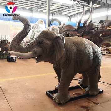 Outdoor Playground Decoration Exhibits Animatronic Animal Robot Animatronic Elephant for sale