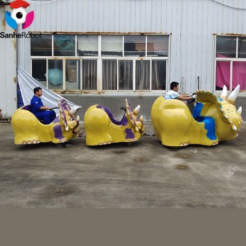 Amusement Park Equipment Dinosaur Electric Train Amusement Park Car Rides Game for Children