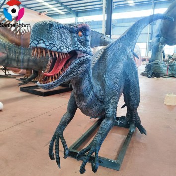 Life Size Robot Dinosaur Theme Park Remote Control Velociraptor Dinosaur Model for sale