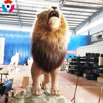 Theme Park Playground Equipment Animatronic Animal Model Animatronic Lion for sale
