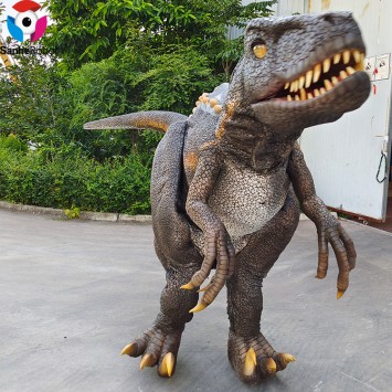 Propra animatrona Halloween kostumo kaŝitaj kruroj promenanta dinosaŭro kostumo por plenkreskulo