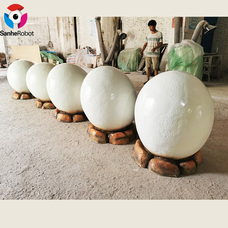 China Wholesale Animal Garden Statues Quotes Pricelist - Dinosaur Theme Park Decoration Fiberglass Dinosaur Egg for sale  – Sanhe