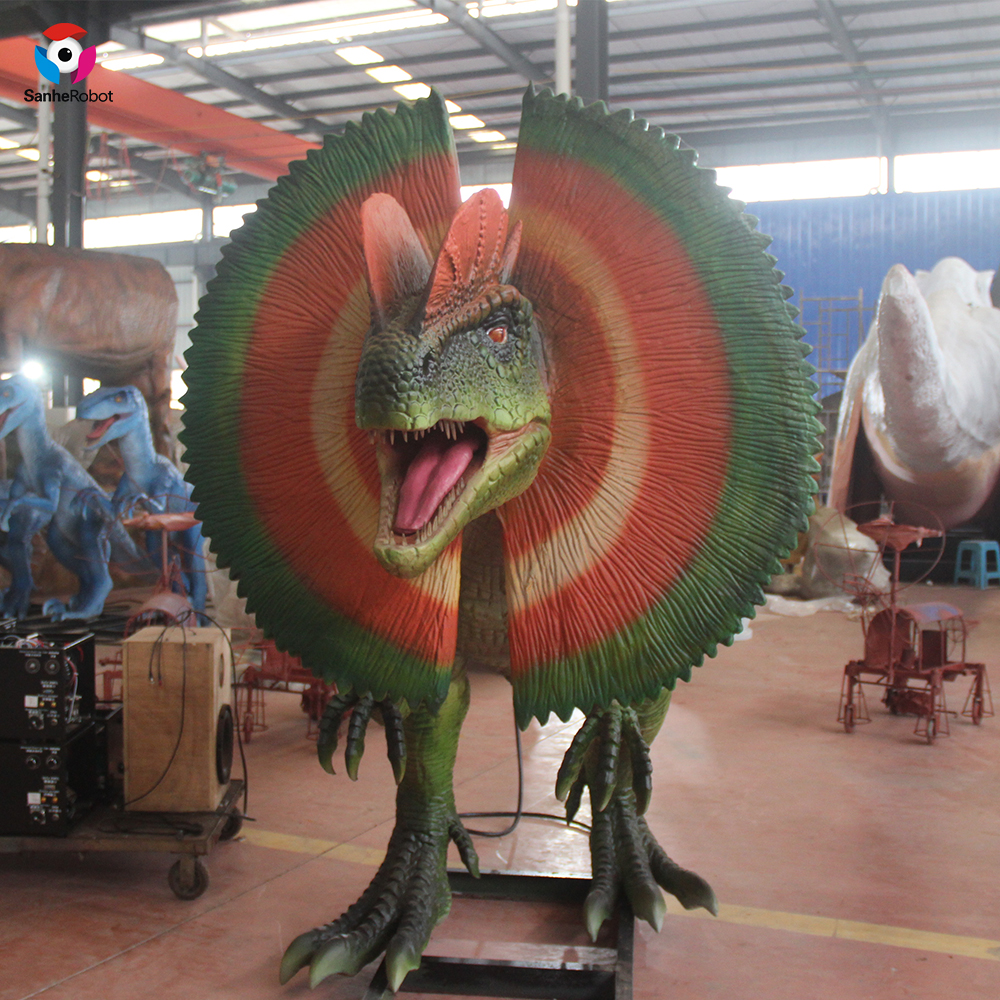 China Wholesale Field Station Dinosaur Park Factories Pricelist - Other amusement park supplies simulation animatron dino model Dilophosaurus  – Sanhe detail pictures