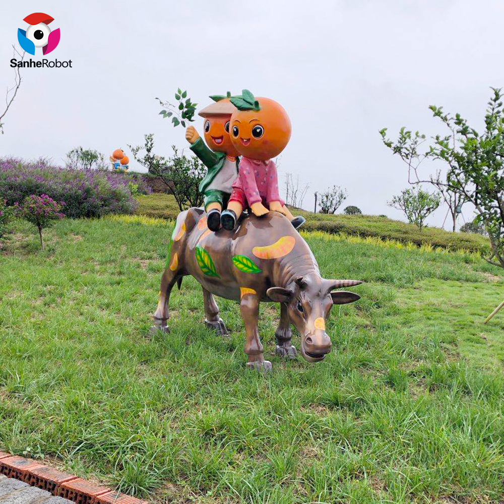 China Wholesale 3d Animal Sculptures Factories Pricelist - Custom Outdoor Theme Park Fiberglass Cartoon Statue  – Sanhe