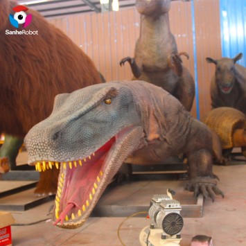 Amusement park decorations animatronic live animal Varanus Poesty for sale