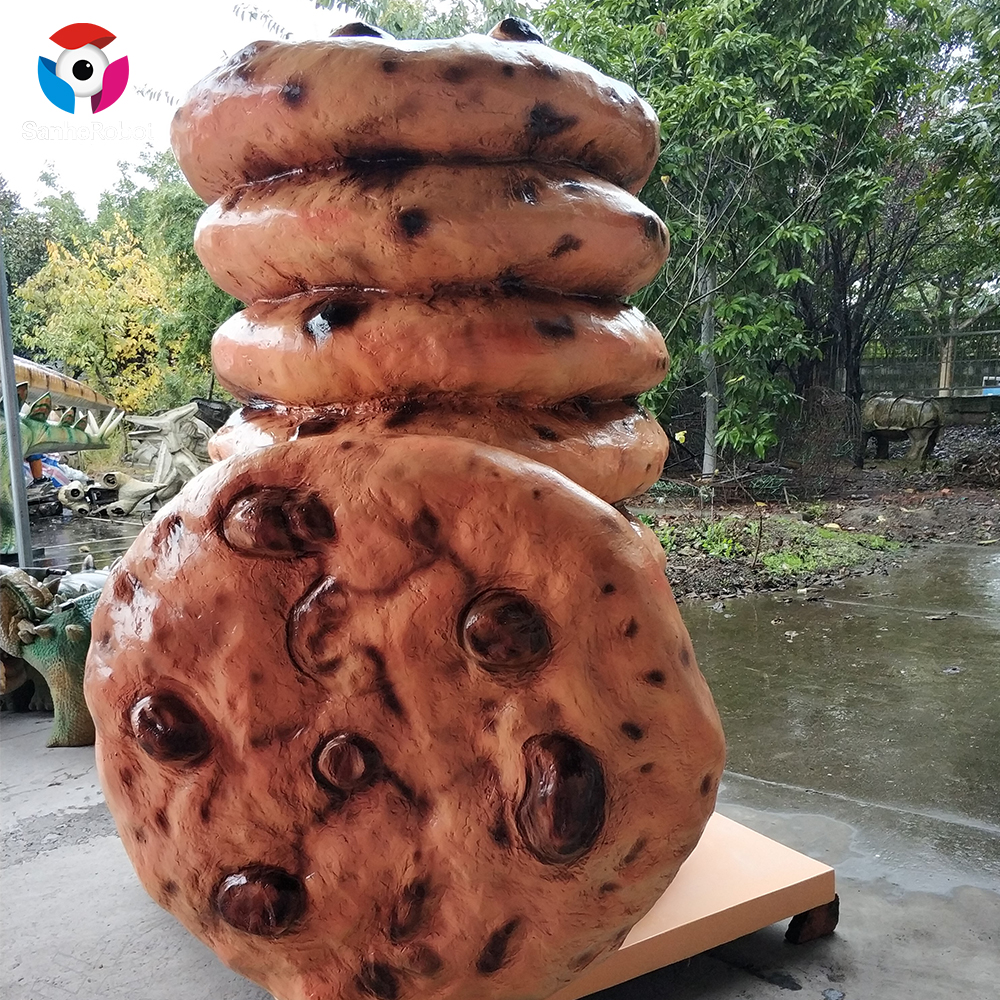 China Wholesale Black Metal Wall Sculpture Factory Quotes - Fiberglass Sculpture Cookie Stack for Decoration  – Sanhe detail pictures