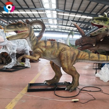 Dinopark entertainment equipment life size robotic animatronic raptor realistic dinosaur model
