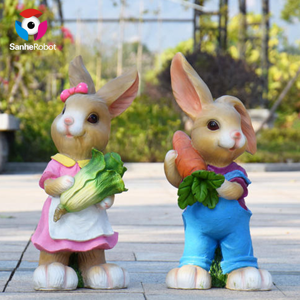 China Wholesale Simple Float Parade Factories Pricelist - Custom park zoo decor fiberglass animal statue resin rabbit  – Sanhe