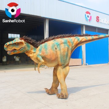 Realistični kostum dinozavra v naravni velikosti, ki se sprehaja po zabaviščnem parku, naprodaj