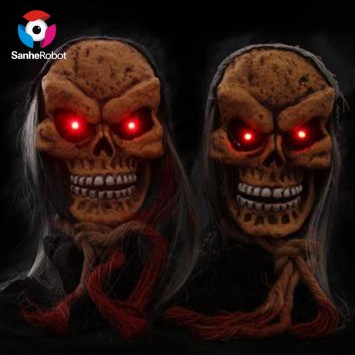Rumah Berhantu Grim Reaper Horor Alat Peraga Dekorasi Pintu LED Halloween Hantu Gantung