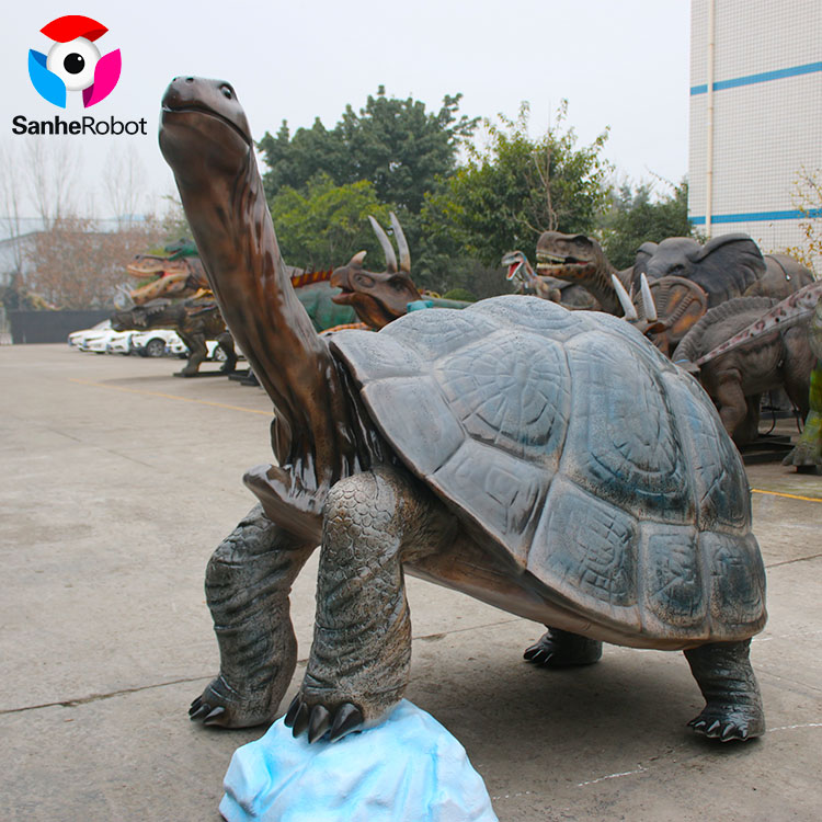 China Wholesale Metal Bike Sculpture Quotes Pricelist - Life size Outdoor Fiberglass animal statue simulation tortoise  – Sanhe detail pictures