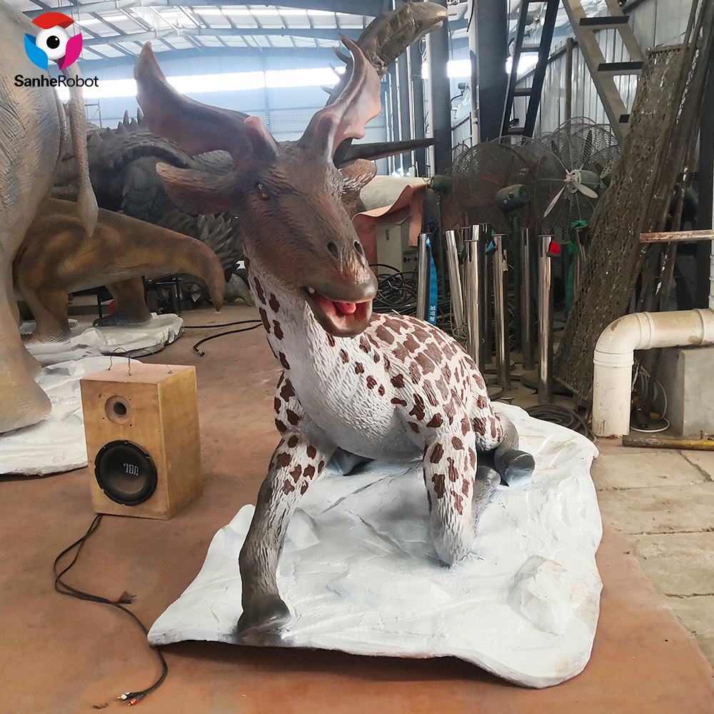 China Wholesale Largest Prehistoric Animal Factory Quotes - Sanhe H=1.5M Sivatherium animatronic sculpture lifelike animal statue  – Sanhe