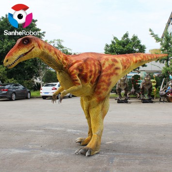 Natago nga mga Bati sa Hingkod nga Robotic Realistic Dinosaur Costume nga Gibaligya