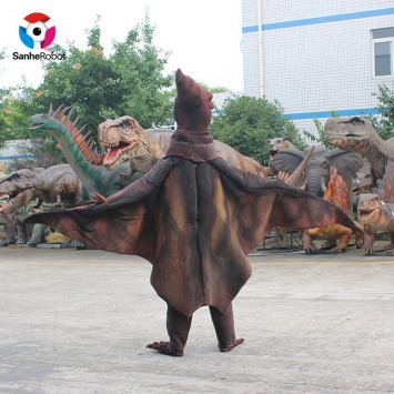 Vente chaude halloween ptérosaure réaliste marche costume de dinosaure à vendre