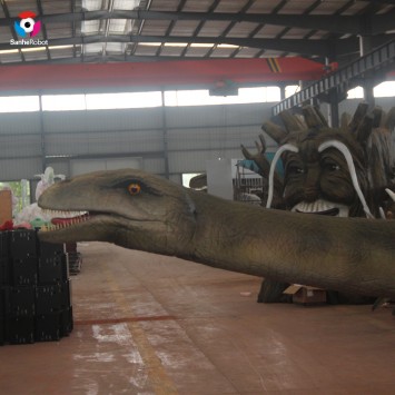 Marine theme park decor props infrared remote control animatronic animal Elasmosaurus model