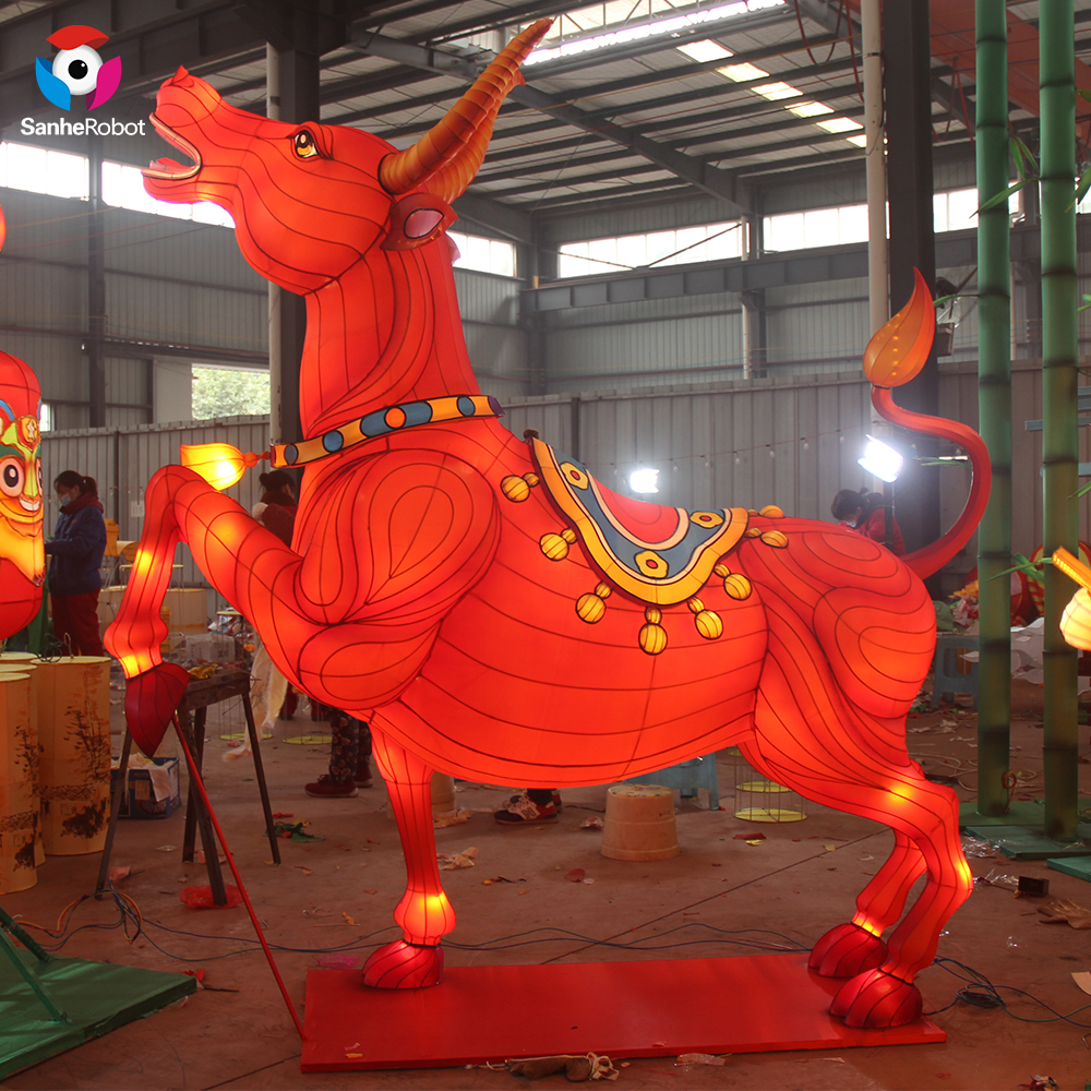 China Wholesale Light And Lantern Festival Manufacturers Suppliers - Traditional Chinese Outdoor Waterproof Decor Lantern of The Chinese New Year for Amusement Park  – Sanhe