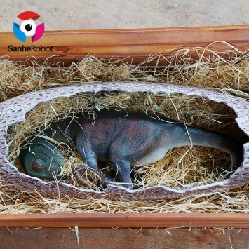 Wooden box quitely sleeping dinosaurs glittering garden – egg