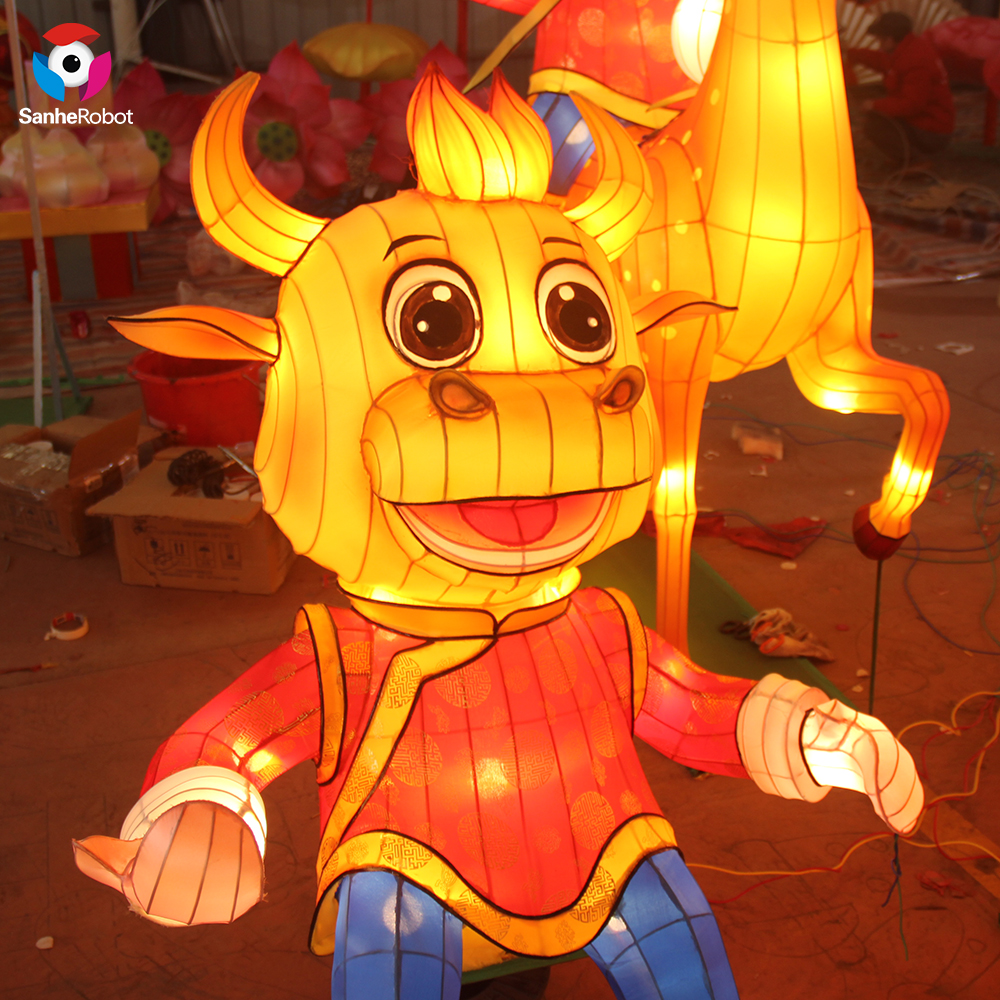 China Wholesale Lanterns Lights Festival Factories Pricelist - Different Kind of  animal  lantern for the Ox year  – Sanhe