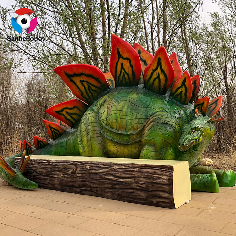 China Wholesale Resin And Wood Sculpture Quotes Pricelist - Outdoor life size fiberglass dinosaur sculpture for sale  – Sanhe