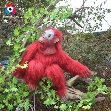 Life Size Animated Animatronic Animals orangutan Statue for Sale