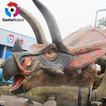 Outdoor Decor Dinosaur Head Statue Life Size Animals Figure Wall Sculpture