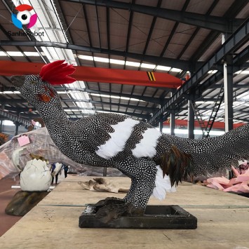 Animal park props alive bird realistic artificial static animal bird model with real fur for display