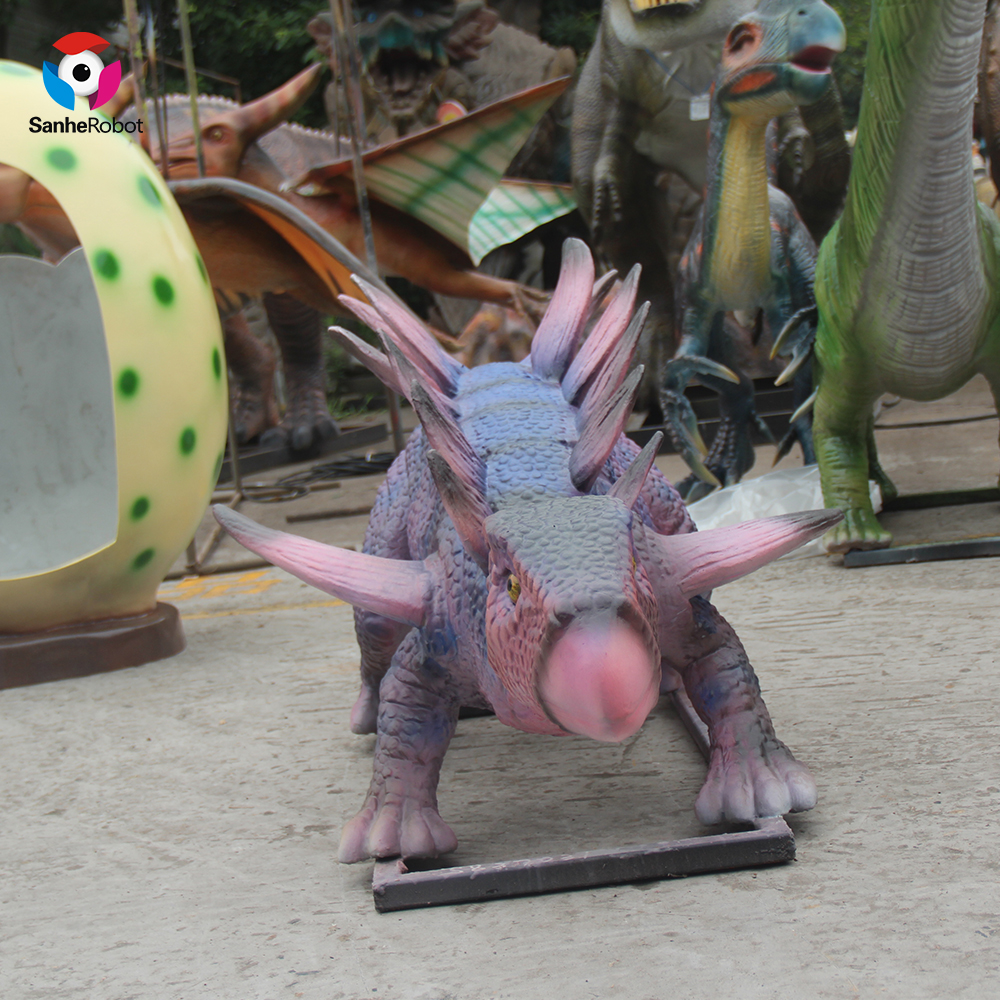 China Wholesale Small Animal Sculptures Factories Pricelist - Artificial Small Static Rubber Dinosaur For Sale  – Sanhe detail pictures